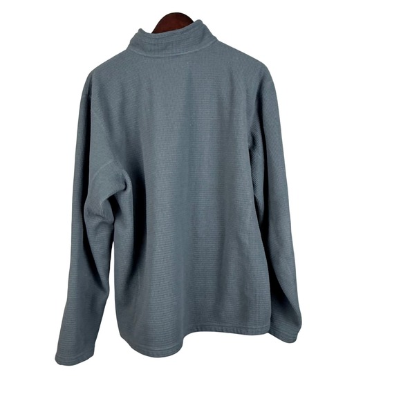 The North Face Men's Gray Waffle Knit Quarter Zip Fleece Pullover XL - Picture 5 of 10